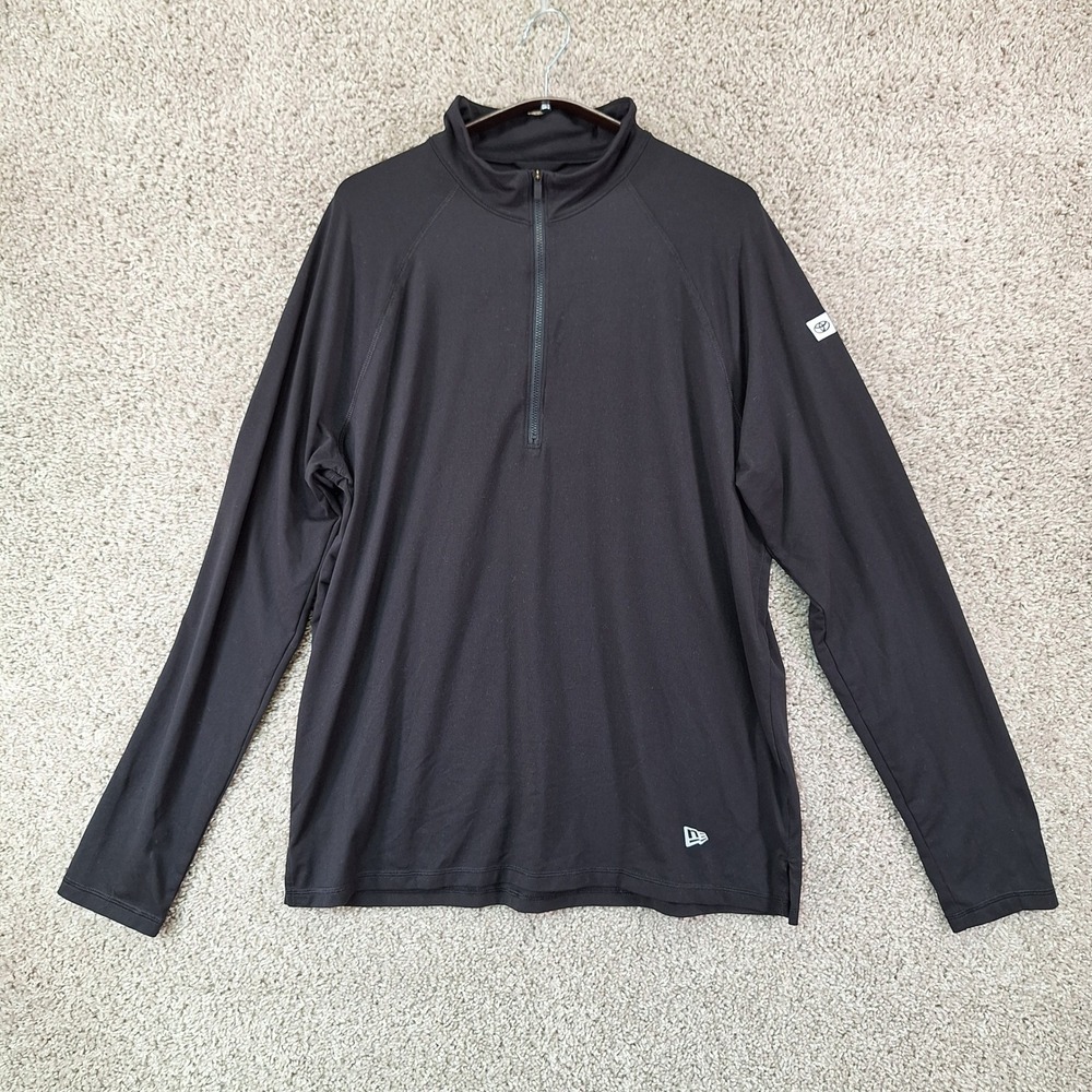 New Era Pullover Mens Large Black Toyota 1/4 Zip Performance Active Streetwear